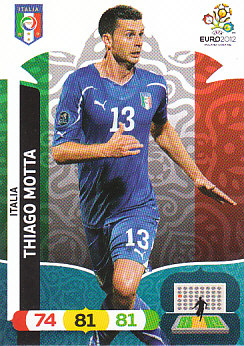 Thiago Motta Italy Panini UEFA EURO 2012 #126